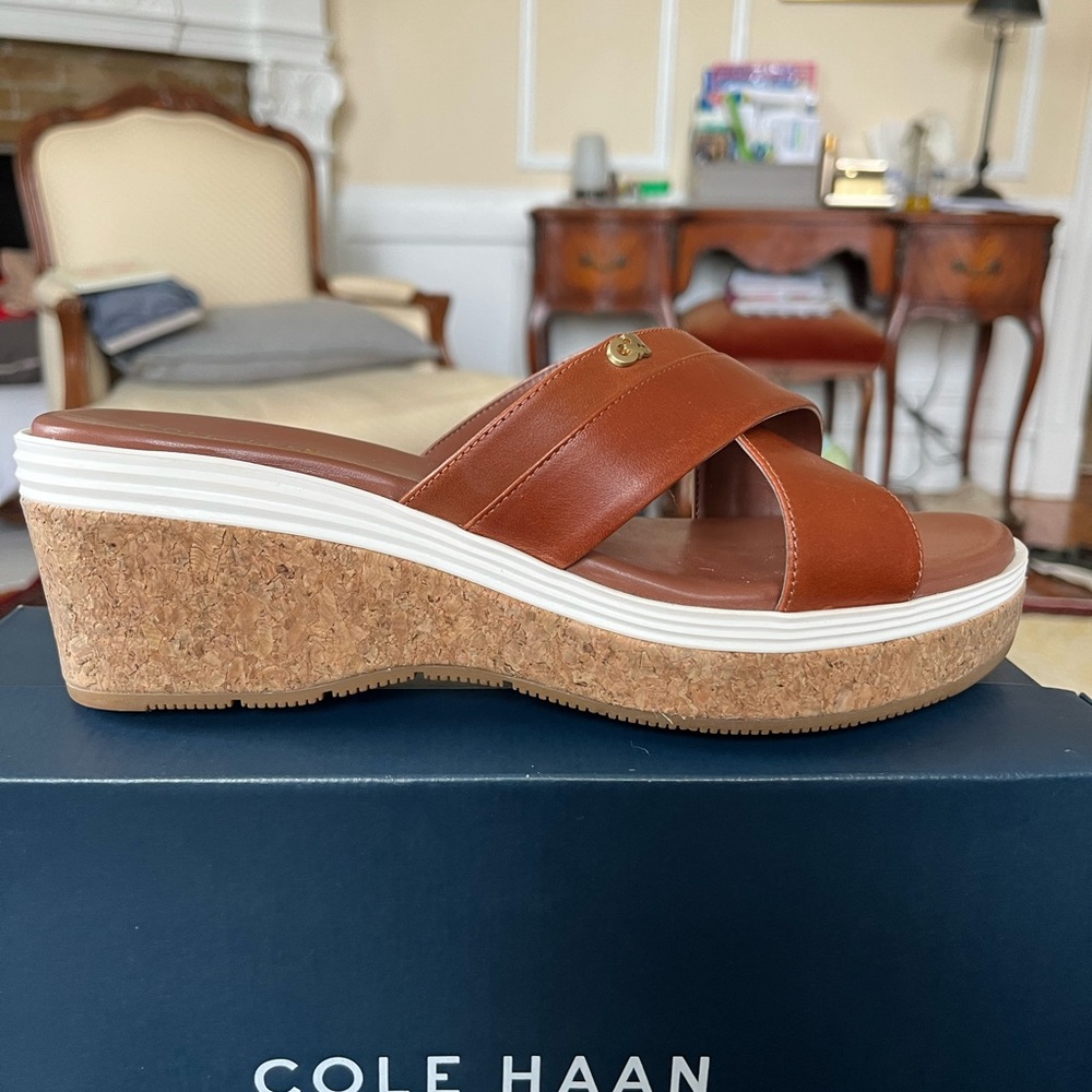 Cole Haan Brown Leather Sandals - Picture 4 of 4